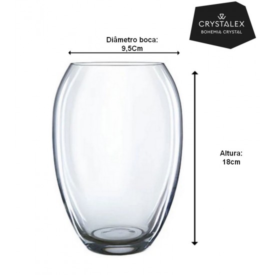 Vaso 9,5x13,5x18cm Em Cristal Ecológico